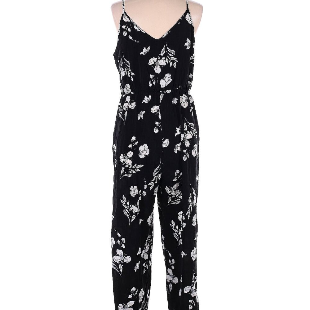 SHEIN Black Floral Jumpsuit Size 12 NEW